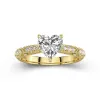 Baroque Heart 1.50ct Moissanite Engagement Ring