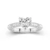 Baroque Heart 1.50ct Moissanite Engagement Ring