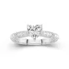 Baroque Heart 1.00ct Moissanite Engagement Ring