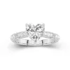 Baroque Heart 2.00ct Moissanite Engagement Ring