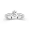 Baroque Oval 1.00ct Moissanite Engagement Ring