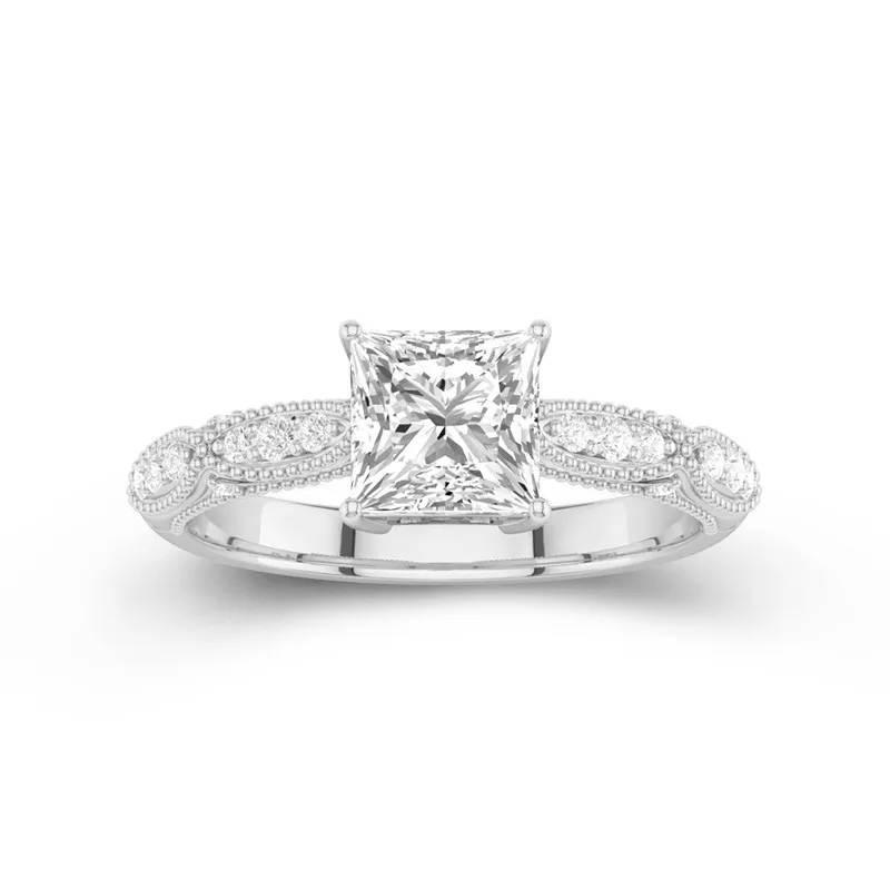 Baroque Princess 1.50ct Moissanite Engagement Ring
