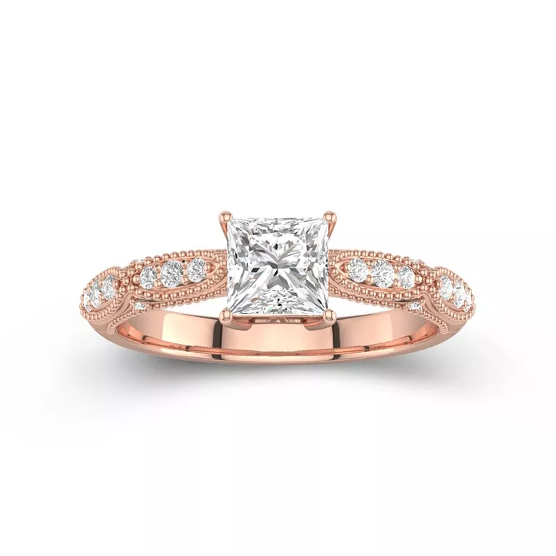 Baroque Princess 1.00ct Moissanite Engagement Ring