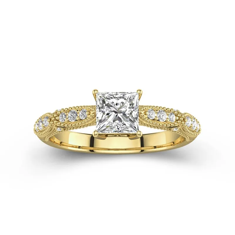 Baroque Princess 1.00ct Moissanite Engagement Ring