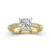 Baroque Princess 2.00ct Moissanite Engagement Ring