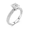 Baroque Cushion 1.50ct Moissanite Engagement Ring