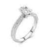 Baroque Oval 2.00ct Moissanite Engagement Ring