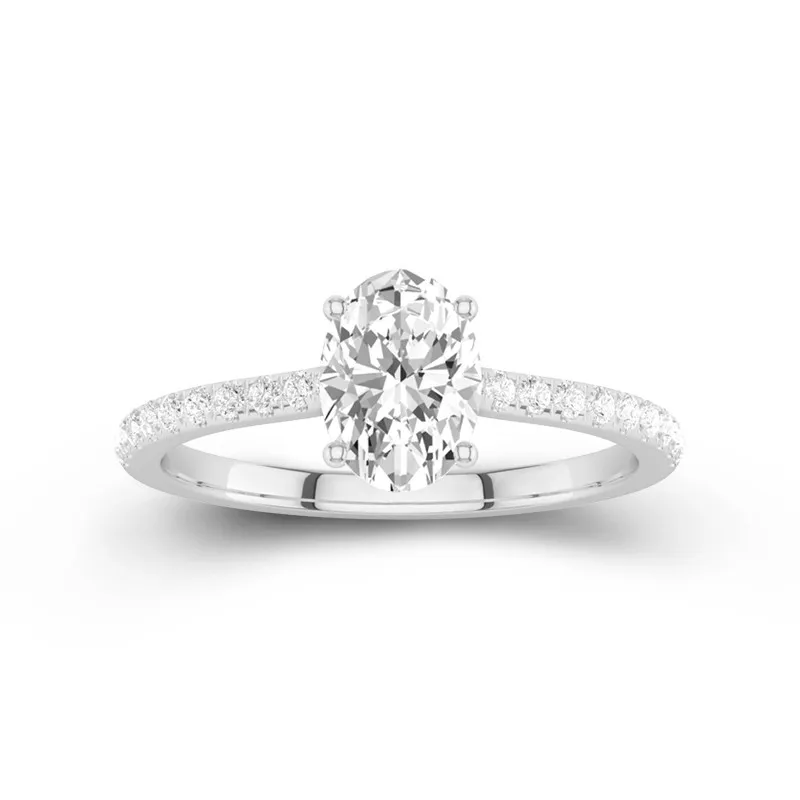 Understated Oval 1.50ct Moissanite Engagement Ring
