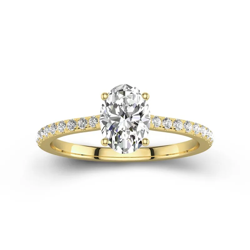 Understated Oval 1.50ct Moissanite Engagement Ring