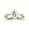 1.00ct Moissanite Engagement Ring 18K Gold