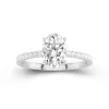 2.00ct Moissanite Engagement Ring 18K White Gold