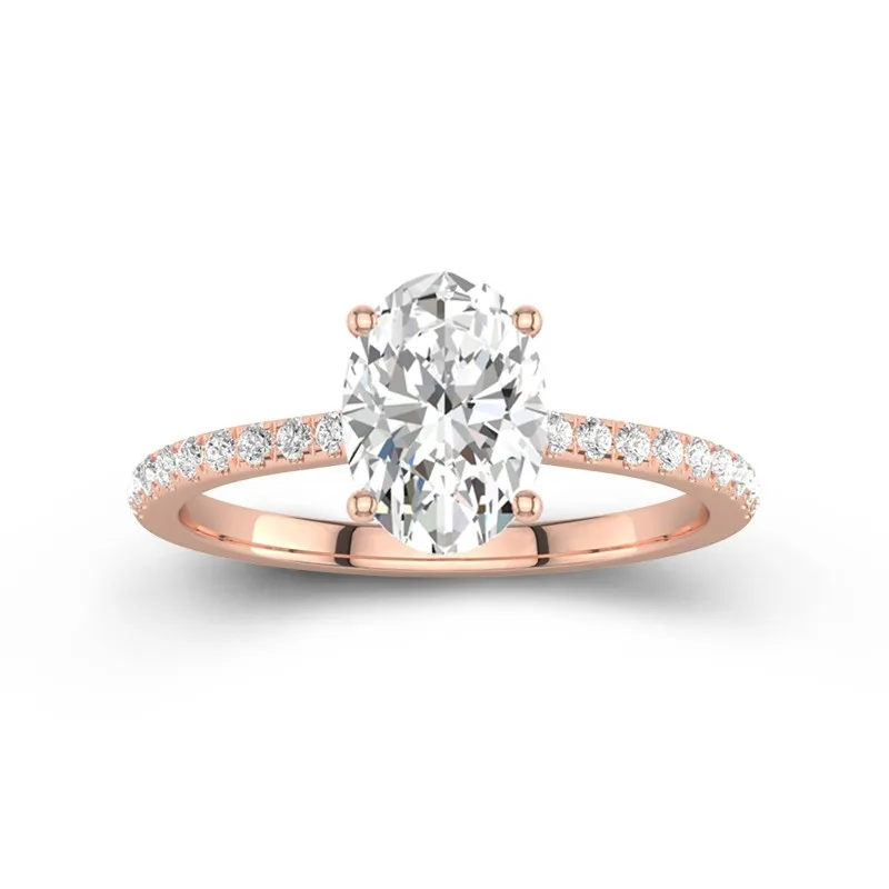 Understated Oval 2.00ct Moissanite Engagement Ring
