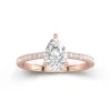 1.50ct Moissanite Engagement Ring 14K Rose Gold