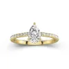 1.00ct Moissanite Engagement Ring 14K Gold