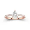 1.00ct Moissanite Engagement Ring 18K Rose Gold