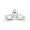 2.00ct Moissanite Engagement Ring 18K White Gold