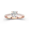 1.00ct Moissanite Engagement Ring 14K Rose Gold