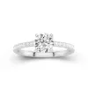 1.00ct Moissanite Engagement Ring 14K White Gold