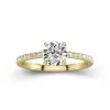 1.00ct Moissanite Engagement Ring 18K Gold