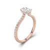 1.50ct Moissanite Engagement Ring 18K Rose Gold