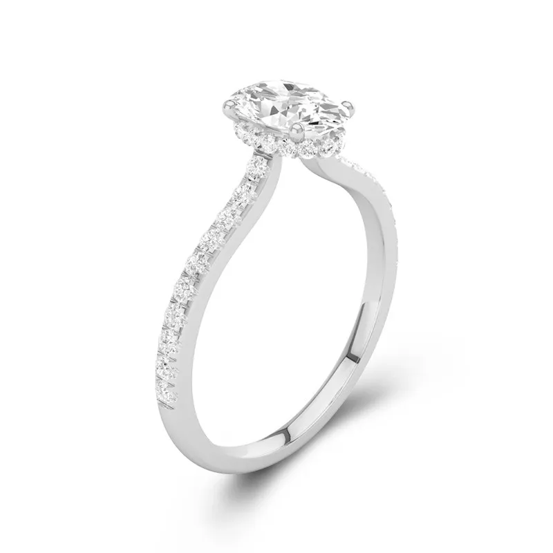 Understated Oval 1.00ct Moissanite Engagement Ring