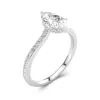 1.50ct Moissanite Engagement Ring 14K White Gold