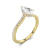 1.50ct Moissanite Engagement Ring 14K Gold