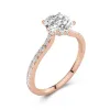 1.50ct Moissanite Engagement Ring 14K Rose Gold