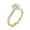 1.50ct Moissanite Engagement Ring 14K Gold