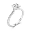 1.50ct Moissanite Engagement Ring 18K White Gold