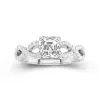 1.50ct Moissanite Engagement Ring 14K White Gold