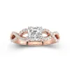 1.00ct Moissanite Engagement Ring 14K Rose Gold