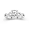 2.00ct Moissanite Engagement Ring 14K White Gold