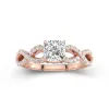 1.00ct Moissanite Engagement Ring 14K Rose Gold