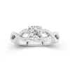 1.00ct Moissanite Engagement Ring 14K White Gold