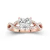 1.50ct Moissanite Engagement Ring 14K Rose Gold