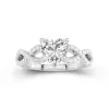 1.50ct Moissanite Engagement Ring 18K White Gold