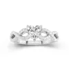 1.00ct Moissanite Engagement Ring 14K White Gold