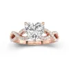 2.00ct Moissanite Engagement Ring 14K Rose Gold