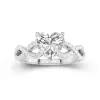 2.00ct Moissanite Engagement Ring 14K White Gold