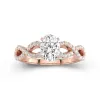 1.50ct Moissanite Engagement Ring 14K Rose Gold