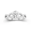 1.50ct Moissanite Engagement Ring 18K White Gold