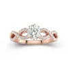 1.00ct Moissanite Engagement Ring 18K Rose Gold