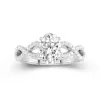 2.00ct Moissanite Engagement Ring 18K White Gold