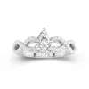 1.50ct Moissanite Engagement Ring 14K White Gold