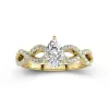 1.00ct Moissanite Engagement Ring 14K Gold