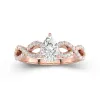 1.00ct Moissanite Engagement Ring 18K Rose Gold