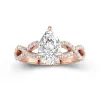 2.00ct Moissanite Engagement Ring 14K Rose Gold