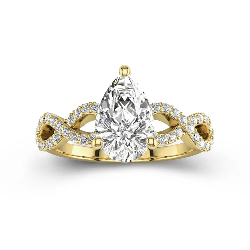 2.00ct Moissanite Engagement Ring 18K Gold