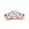 1.50ct Moissanite Engagement Ring 14K Rose Gold